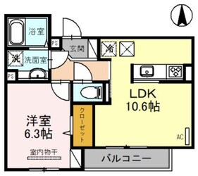 D-room西難波の物件間取画像